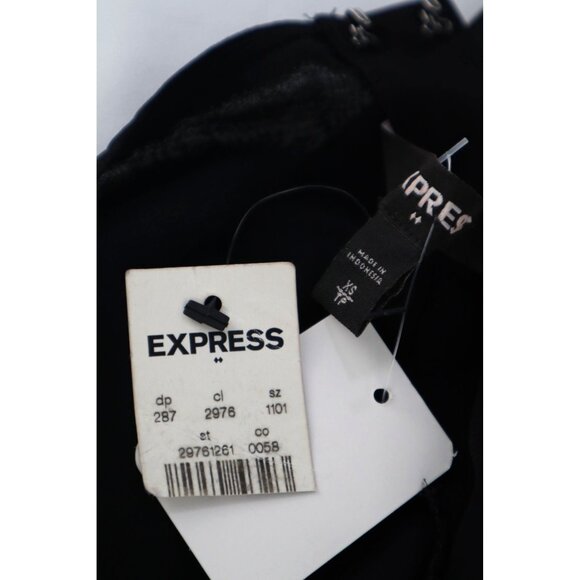 Express By Black Ruffle Sleeve Keyhole Blouse Size XS - Picture 7 of 10